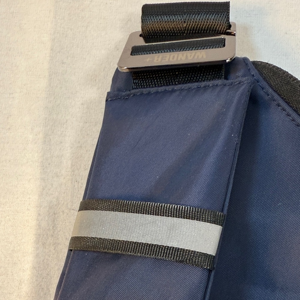 Wander Plus Anti-Theft Slim Travel Navy Blue Crossbody Sling Bag - Picture 10 of 16